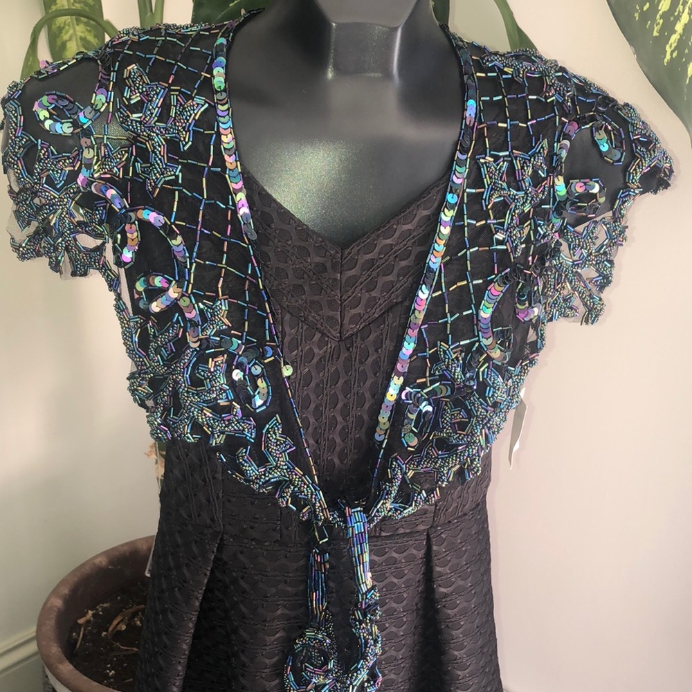 Vintage Beaded Mesh Shall